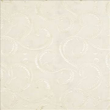 Tosca Scroll Pearl by Kasmir Fabric 1386 100% Polyester INDIA 47,000 Wyzenbeek Double Rubs H: 15 4/8 inches, V: 12 4/8 inches 54 - 55 - Fabric Carolina - Kasmir