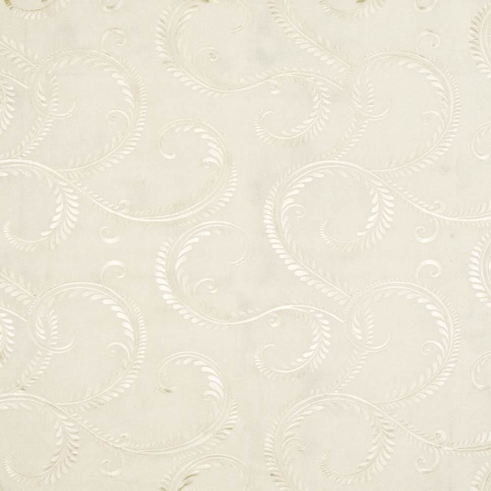 Tosca Scroll Pearl  by Kasmir Fabric See sample 100% Polyester
 INDIA 47,000 Wyzenbeek Double Rubs </p><p>Repeat: Horizontal: 15 4/8 inches and Vertical: 12 4/8 inches 54  - Fabric Carolina -