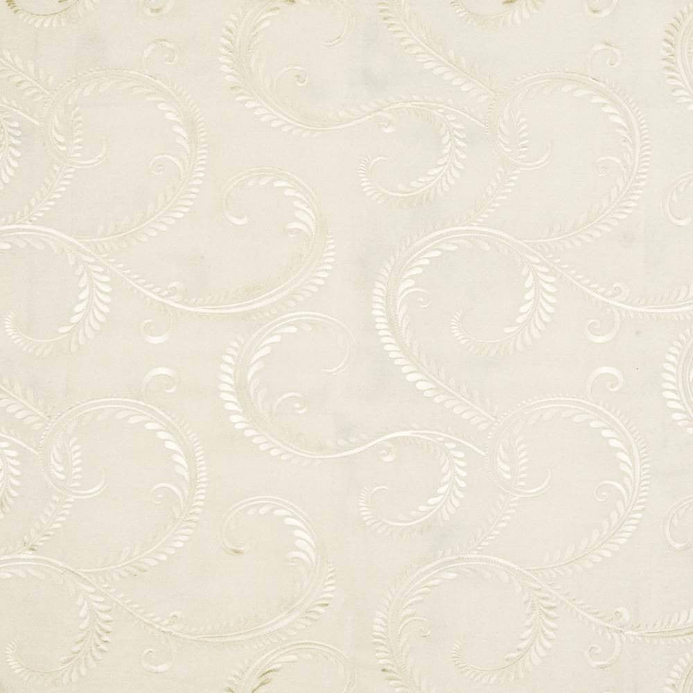 Tosca Scroll Pearl by Kasmir Fabric 1386 INDIA 47,000 Wyzenbeek Double Rubs H: 15 4/8 inches, V:12 4/8 inches 54 - 55 - Fabric Carolina - Kasmir