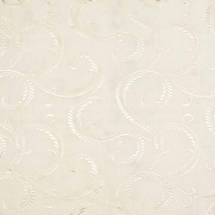 Tosca Scroll Pearl by Kasmir Fabric 1386 INDIA 47,000 Wyzenbeek Double Rubs H: 15 4/8 inches, V:12 4/8 inches 54 - 55 - Fabric Carolina - Kasmir