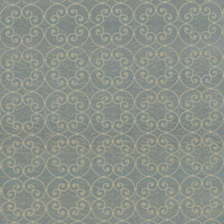 Tracery Steel Blue by Kasmir Fabric 5073 CHINA Not Tested H: 5 6/8 inches, V:5 6/8 inches 56 - 58 - Fabric Carolina - Kasmir