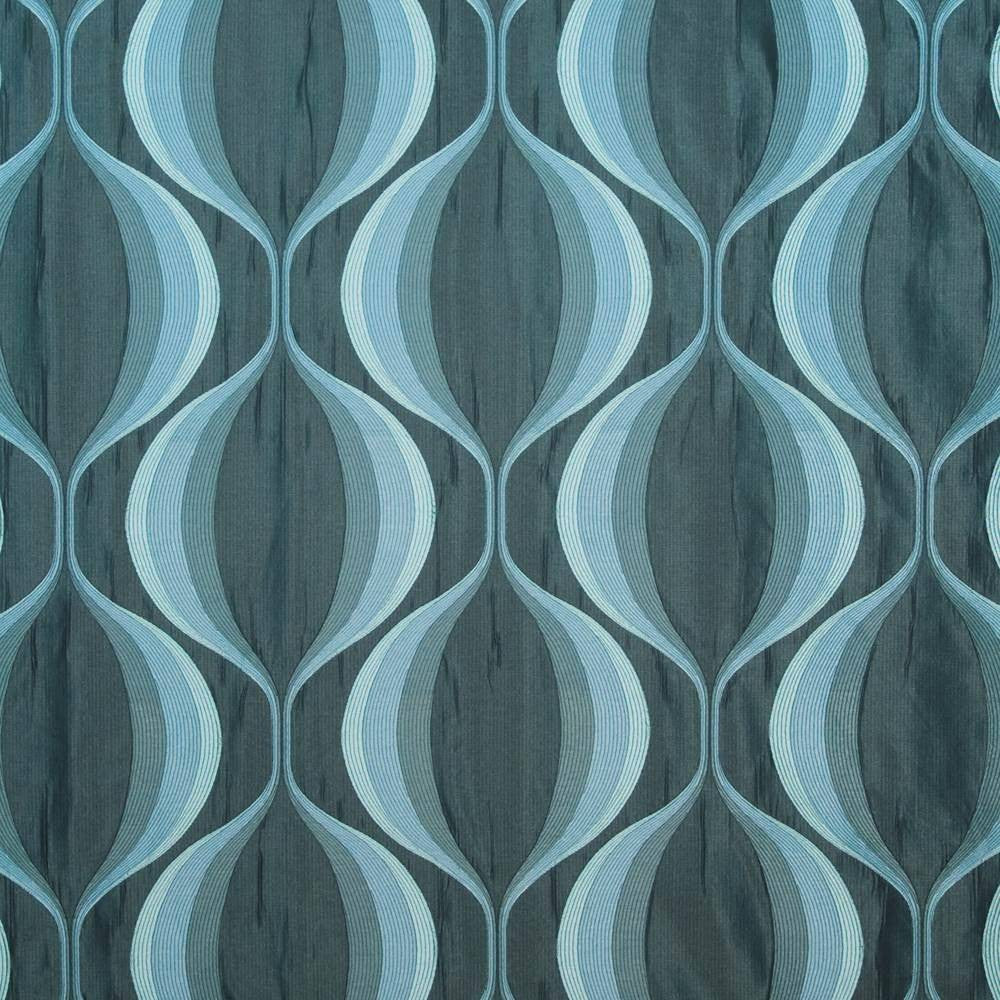 Tranquility Turquoise by Kasmir Fabric 1401 CHINA Not Tested H: 14 6/8 inches, V:16 inches 59 - Fabric Carolina - Kasmir