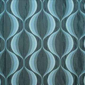 Tranquility Turquoise by Kasmir Fabric 1401 100% Polyester CHINA Not Tested H: 14 6/8 inches, V: 16 inches 59 - Fabric Carolina - Kasmir