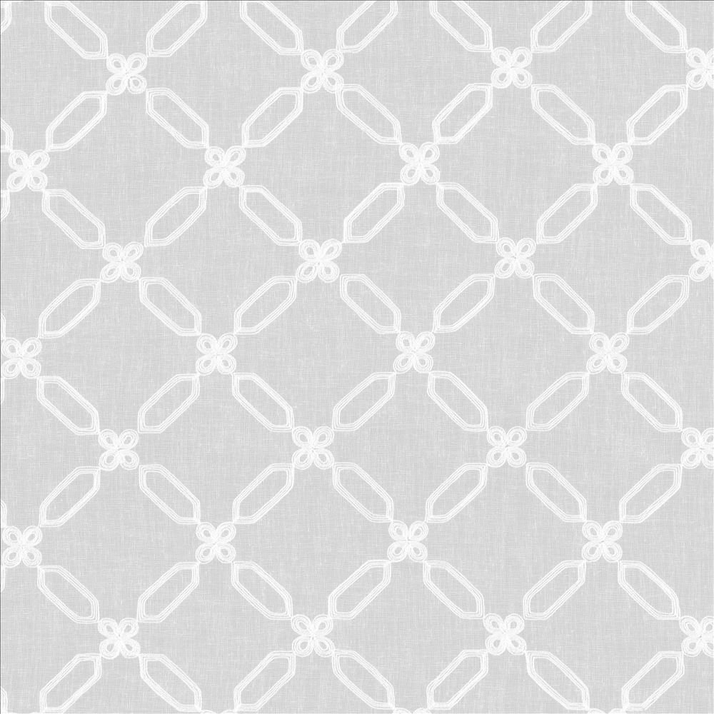 Transport White  by Kasmir Fabric See sample 100% Polyester
 CHINA Not Tested </p><p>Repeat: Horizontal: 6 inches and Vertical: 6 inches 56  - Fabric Carolina -