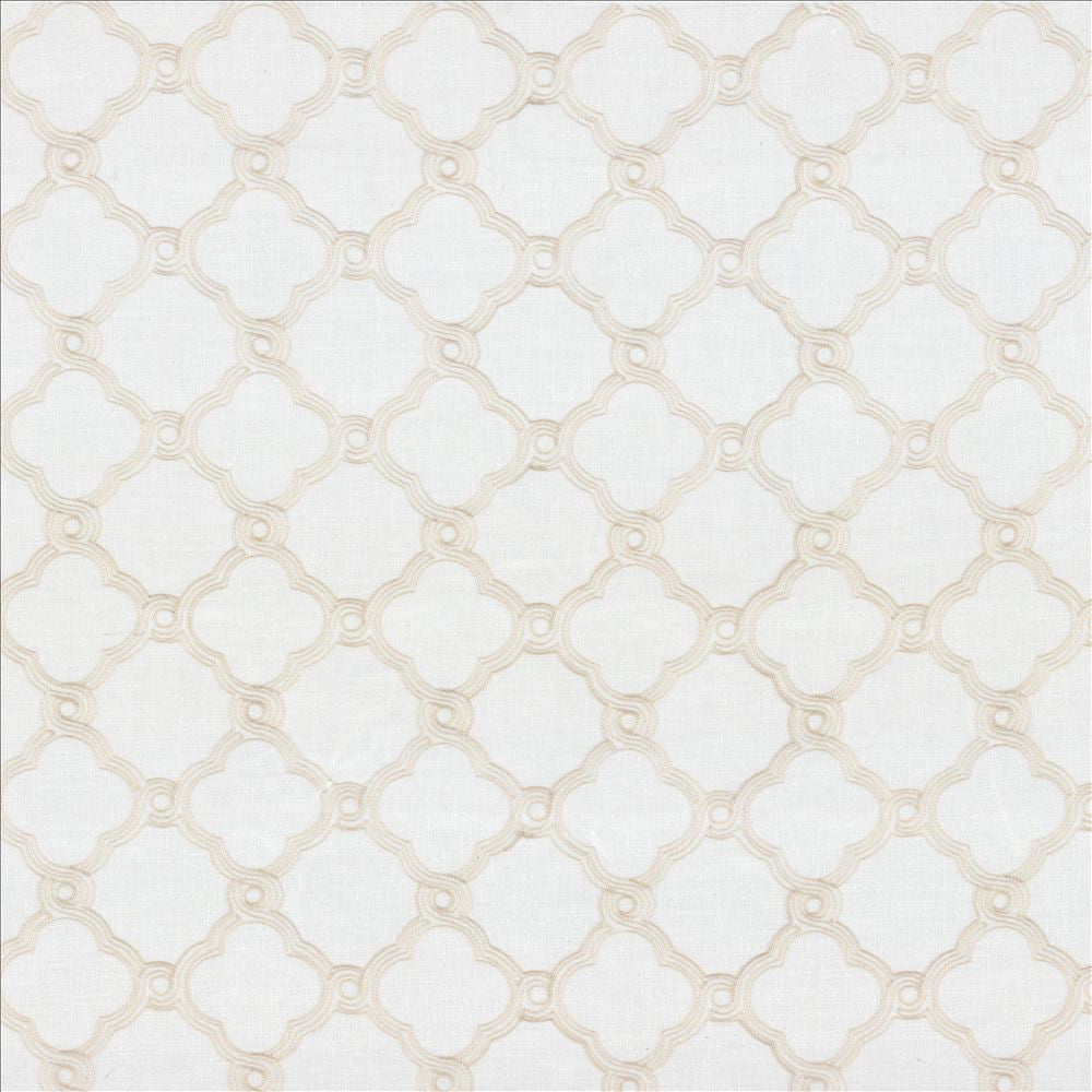 Tread Ivory by Kasmir Fabric 5108 100% Polyester CHINA Not Tested Horizontal: 6 inches and Vertical: 6 inches 58 - 60 - Fabric Carolina -