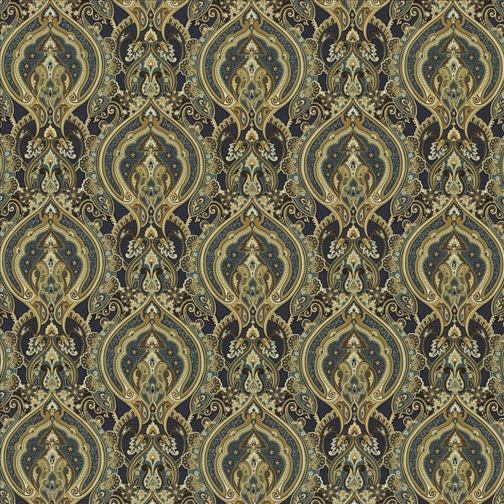 Treasure Trove Moonlit Sky by Kasmir Fabric 1463 100% Cotton
 INDONESIA 30,000 Wyzenbeek Double Rubs </p><p>Repeat: Horizontal: 13 4/8 inches and Vertical: 13 4/8 inches 54 - Fabric Carolina -