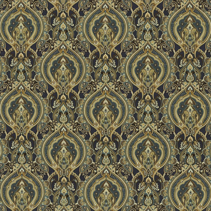 Treasure Trove Moonlit Sky  by Kasmir Fabric See sample 100% Cotton
 INDIA 6,000 Wyzenbeek Double Rubs </p><p>Repeat: Horizontal: 13 4/8 inches and Vertical: 13 4/8 inches 54  - Fabric Carolina -
