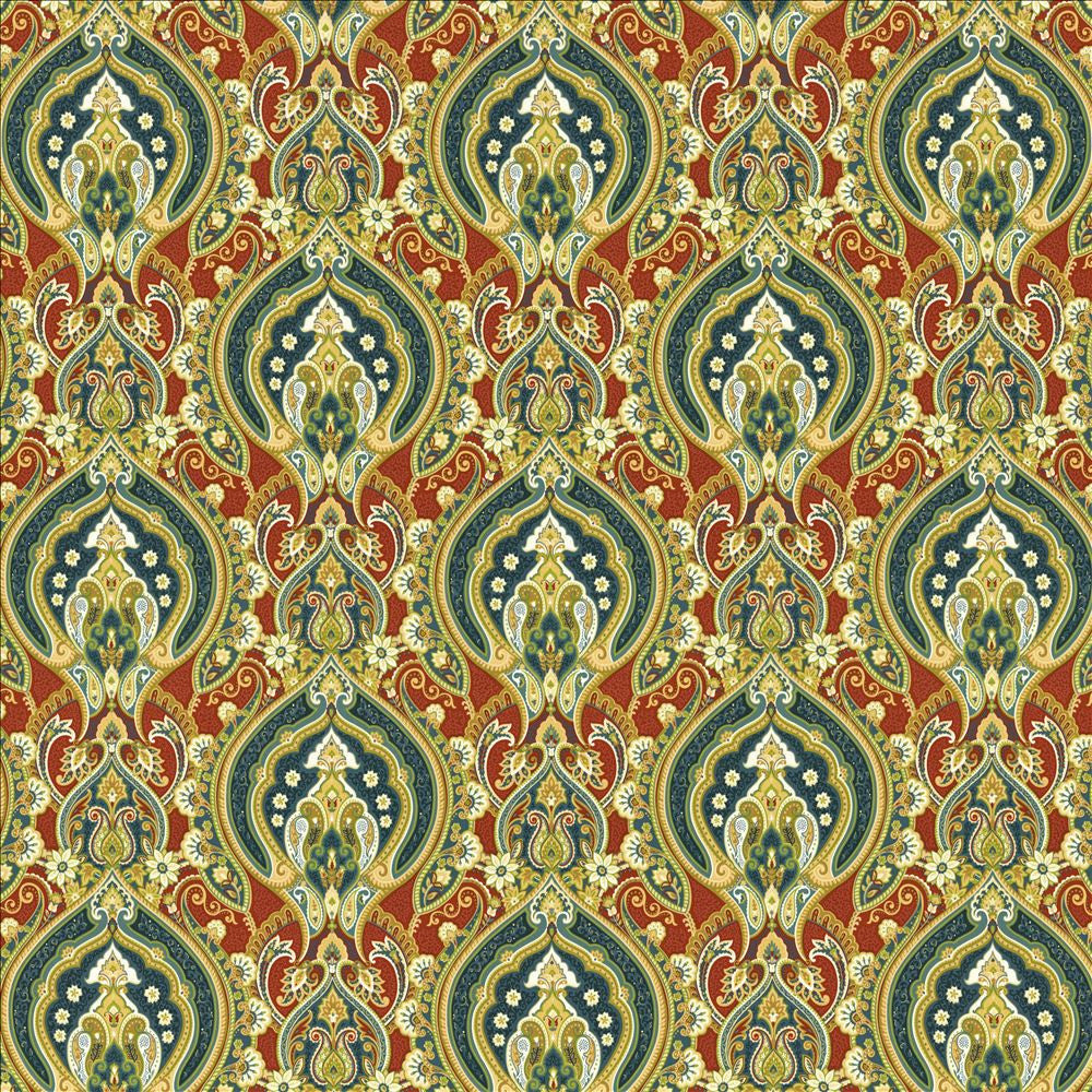 Treasure Trove Redcoat by Kasmir Fabric 1468 100% Cotton
 INDONESIA </p><p>Repeat: Horizontal: 13 4/8 inches and Vertical: 13 4/8 inches 54 - Fabric Carolina -