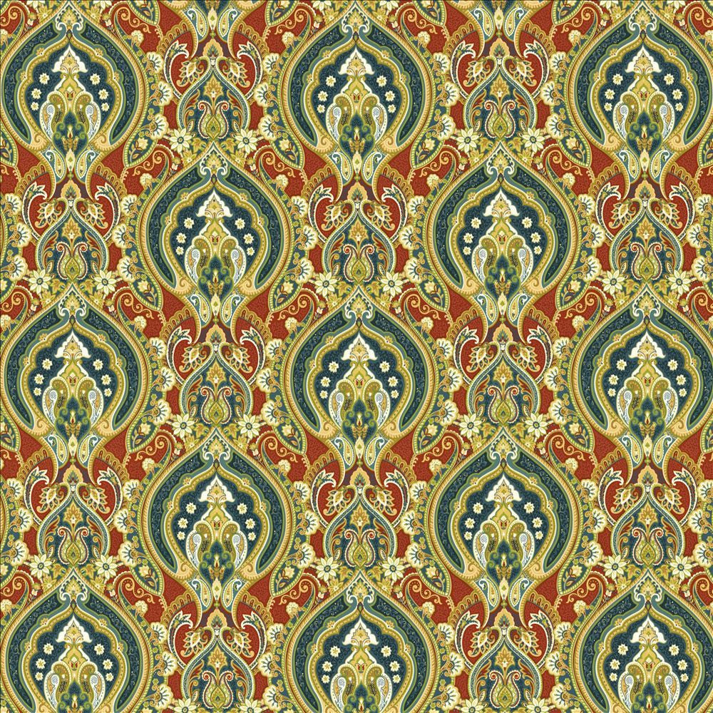Treasure Trove Redcoat by Kasmir Fabric 1468 100% Cotton
 INDONESIA 30,000 Wyzenbeek Double Rubs </p><p>Repeat: Horizontal: 13 4/8 inches and Vertical: 13 4/8 inches 54 - Fabric Carolina -