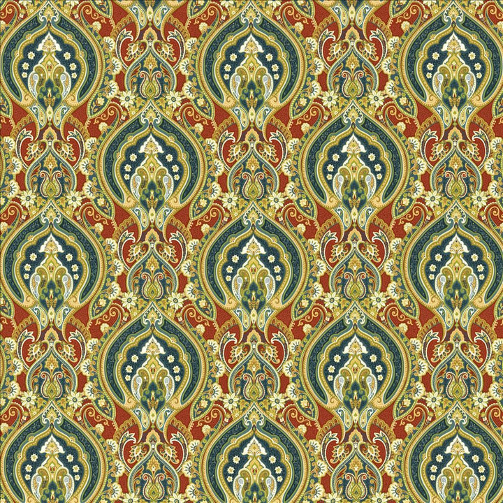 Treasure Trove Redcoat by Kasmir Fabric 1468 100% Cotton
 INDONESIA 30,000 Wyzenbeek Double Rubs </p><p>Repeat: Horizontal: 13 4/8 inches and Vertical: 13 4/8 inches 54 - Fabric Carolina -