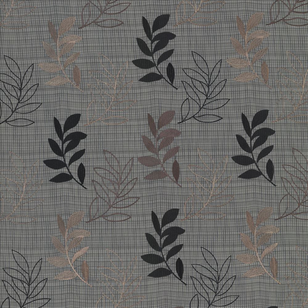 Treillage Black Walnut by Kasmir Fabric 5077 100% Polyester Embroidery 100% Polyester CHINA Not Tested Horizontal: 23 4/8 inches and Vertical: 23 inches 121 - Fabric Carolina -