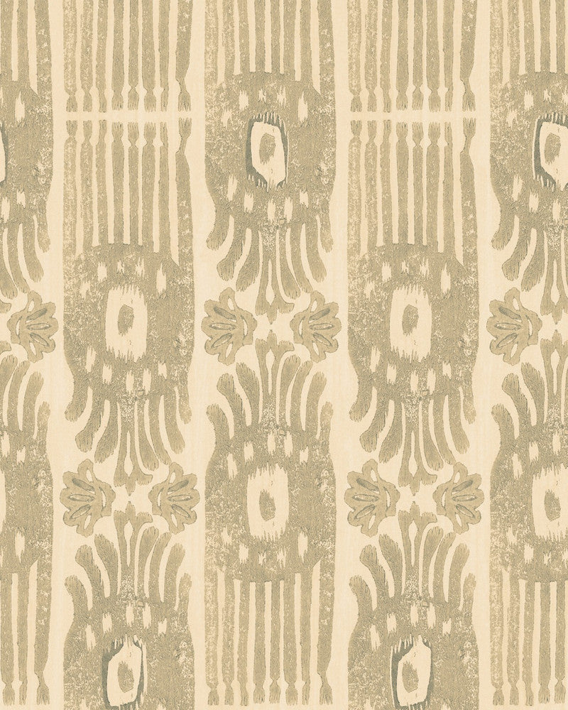 TRIBAL IKAT Angora Wallpaper (WP30113) by Mind The Gap | WP30113 | THE WALLPAPER COMPENDIUM 2 | 1 roll x 20.5 x 393.7 in | 0.52m / 20.5in | 10m / 393.7in | 5.20mp | 70cm / 27.6in | Orange | Satin Matte | Paste the wall | 1-roll in a box | Fabric Carolina | https://www.fabriccarolina.com/