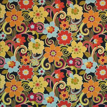 Tuckerton Floral Fireworks by Kasmir Fabric 1399 100% Cotton KOREA 15,000 Wyzenbeek Double Rubs H: 27 inches, V: 25 2/8 inches 54 - 55 - Fabric Carolina - Kasmir