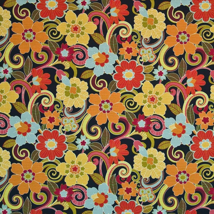 Tuckerton Floral Fireworks by Kasmir Fabric 1399 KOREA 15,000 Wyzenbeek Double Rubs H: 27 inches, V:25 2/8 inches 54 - 55 - Fabric Carolina - Kasmir