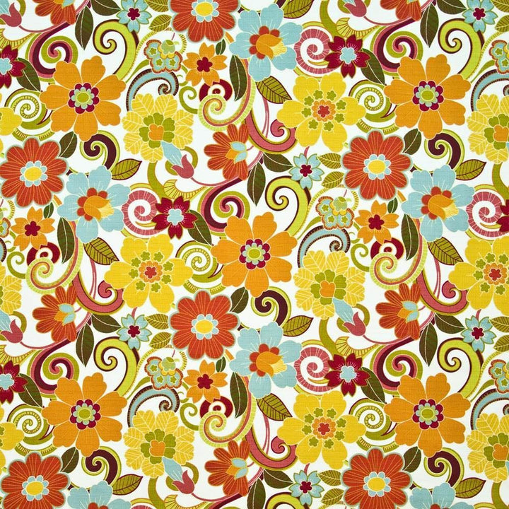 Tuckerton Floral Rainbow by Kasmir Fabric 1400 100% Cotton KOREA 15,000 Wyzenbeek Double Rubs Horizontal: 27 inches and Vertical: 25 2/8 inches 54 - 55 - Fabric Carolina -
