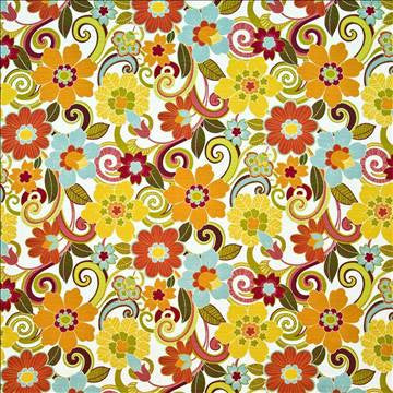 Tuckerton Floral Rainbow by Kasmir Fabric 1400 100% Cotton KOREA 15,000 Wyzenbeek Double Rubs H: 27 inches, V: 25 2/8 inches 54 - 55 - Fabric Carolina - Kasmir