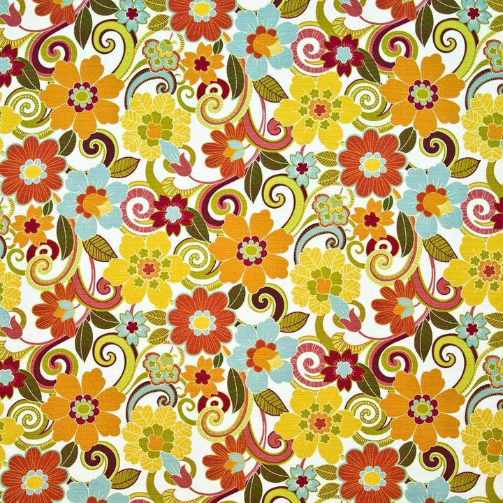 Tuckerton Floral Rainbow by Kasmir Fabric 1400 KOREA 15,000 Wyzenbeek Double Rubs H: 27 inches, V:25 2/8 inches 54 - 55 - Fabric Carolina - Kasmir
