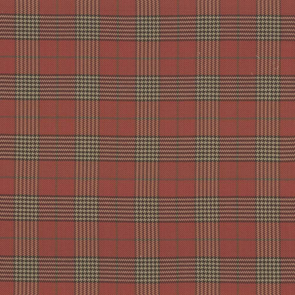Tuckerton Redstone by Kasmir Fabric 1435 INDIA 12,000 Wyzenbeek Double Rubs H: 4 3/8 inches, V:4 7/8 inches 53 - 54 - Fabric Carolina - Kasmir