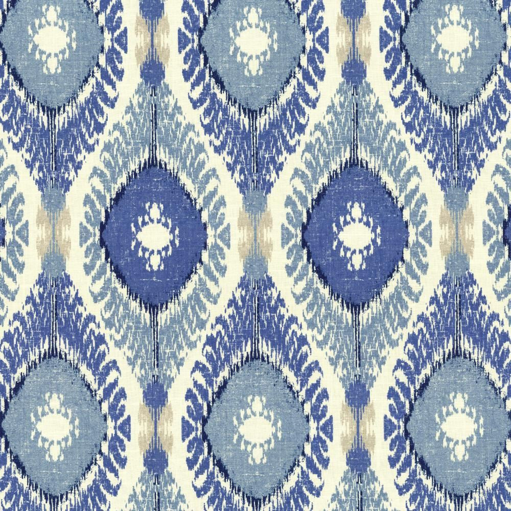 Tucumcari Baltic by Kasmir Fabric 5081 55% Linen
45% Rayon
 USA </p><p>Repeat: Horizontal: 13 6/8 inches and Vertical: 27 inches 54 - Fabric Carolina -