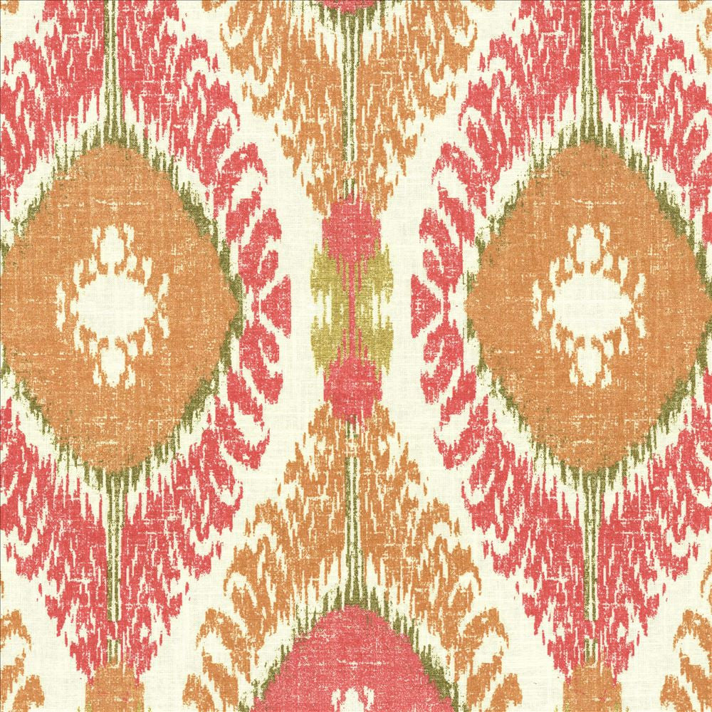 Tucumcari Coral Reef by Kasmir Fabric 5079 55% Linen
45% Rayon
 USA </p><p>Repeat: Horizontal: 13 6/8 inches and Vertical: 27 inches 54 - Fabric Carolina -
