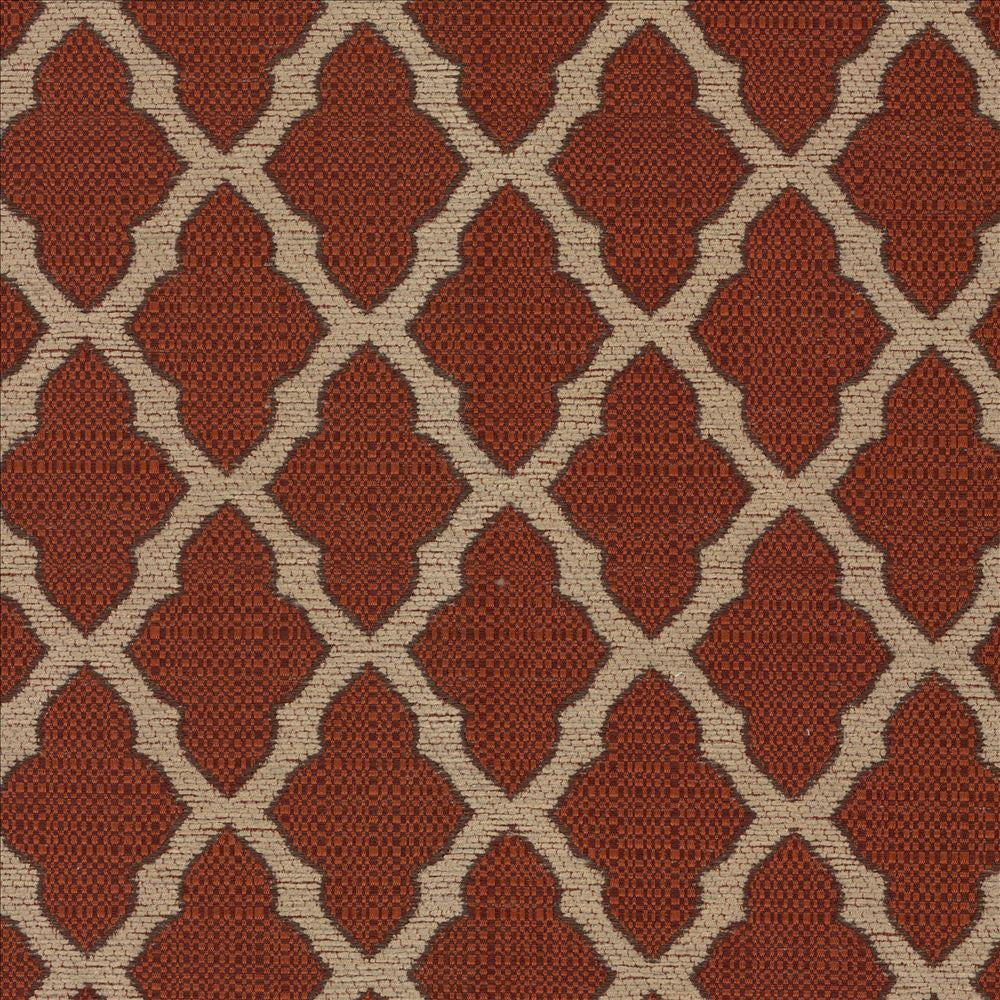 Tudor Crossing Tangerine by Kasmir Fabric 5086 100% Polyester
 CHINA 15,000 Wyzenbeek Double Rubs </p><p>Repeat: Horizontal: 2 7/8 inches and Vertical: 3 inches 54 - Fabric Carolina -
