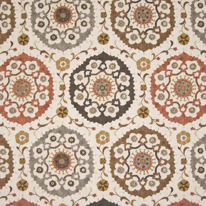 Tudor Rose Linen Spice by Kasmir Fabric 1389 USA 9,000 Wyzenbeek Double Rubs H: 27 inches, V:25 2/8 inches 54 - 55 - Fabric Carolina - Kasmir