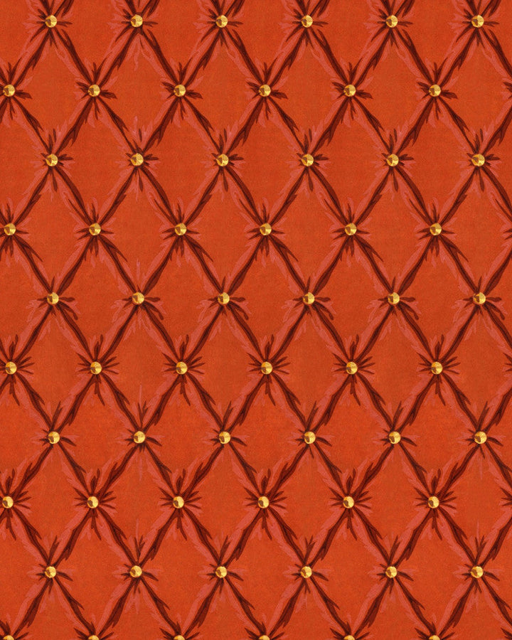 Tufted Panel Mandarin Wallpaper by Mind the Gap Designer Wallpaper ORIENT EXPRESS Non-woven Made in Europe Paste the wall 1 roll x 20.5 x 10.9 yards - Swanky Fabrics -