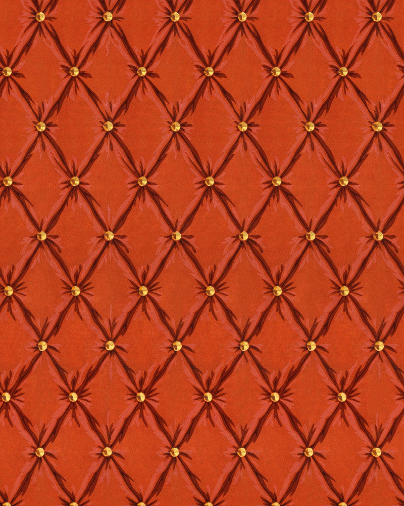 Tufted Panel Mandarin Wallpaper by Mind the Gap Designer Wallpaper ORIENT EXPRESS Non-woven Made in Europe Paste the wall 1 roll x 20.5 x 10.9 yards - Swanky Fabrics -