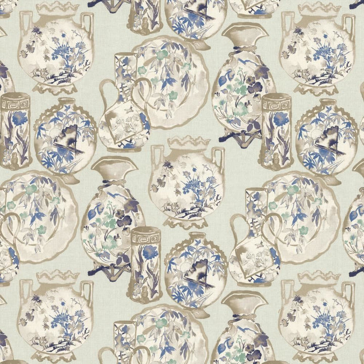 Turandot Indigo by Kasmir Fabric 5136 100% Polyester
 CHINA </p><p>Repeat: Horizontal: 26 4/8 inches and Vertical: 27 inches 56 - Fabric Carolina -