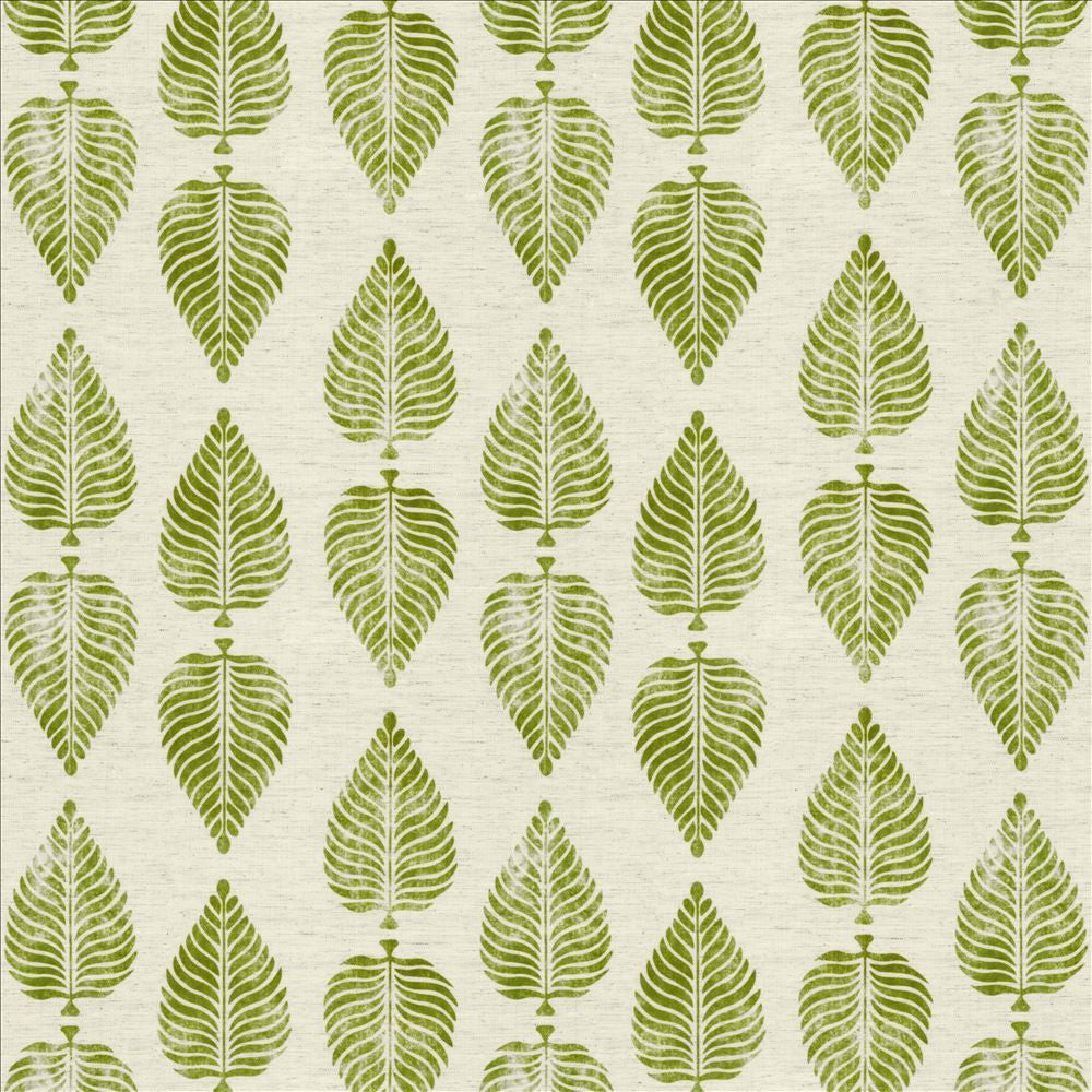 Turning Leaf Green by Kasmir Fabric 1455 97% Polyester
3% Linen
 CHINA 30,000 Wyzenbeek Double Rubs Horizontal: 13 4/8 inches and Vertical: 12 4/8 inches 54 - Fabric Carolina -