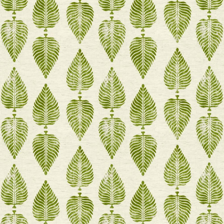 Turning Leaf Green by Kasmir Fabric 1455 97% Polyester
3% Linen
 CHINA </p><p>Repeat: Horizontal: 13 4/8 inches and Vertical: 12 4/8 inches 54 - Fabric Carolina -