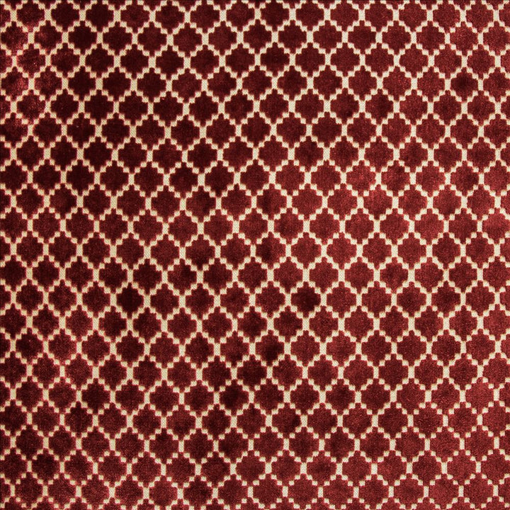 Turnpike Crimson by Kasmir Fabric 5146 57% Viscose
43% Polyester
 CHINA </p><p>Repeat: Horizontal: 1 2/8 inches and Vertical: 1 5/8 inches 55 - Fabric Carolina -