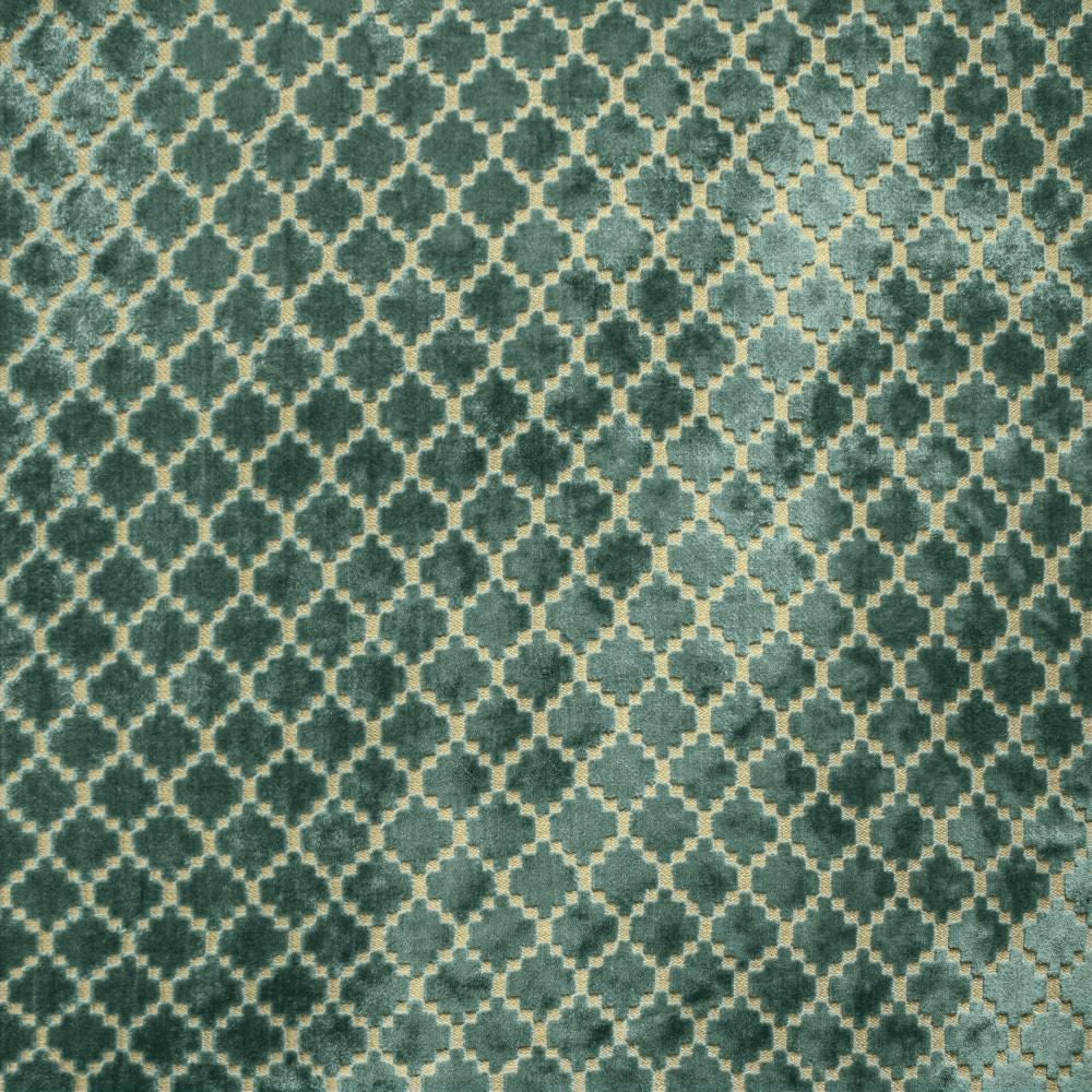 Turnpike Turquoise by Kasmir Fabric 5145 57% Viscose
43% Polyester
 CHINA </p><p>Repeat: Horizontal: 1 2/8 inches and Vertical: 1 5/8 inches 55 - Fabric Carolina -