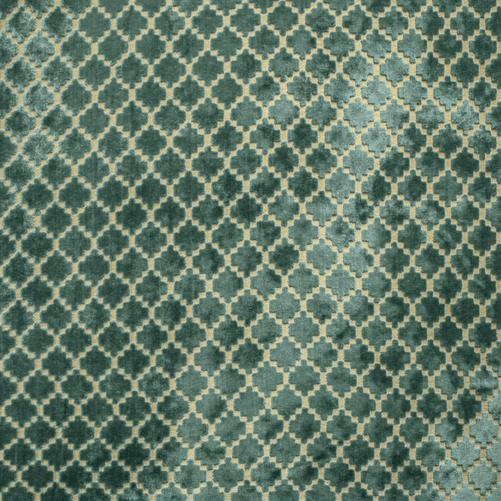 Turnpike Turquoise by Kasmir Fabric 5145 57% Viscose
43% Polyester
 CHINA </p><p>Repeat: Horizontal: 1 2/8 inches and Vertical: 1 5/8 inches 55 - Fabric Carolina -