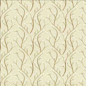 Tuscan Vine Champagne by Kasmir Fabric 1443 54% Linen 32% Cotton 14% Polyester Embroidery Contents 100% Viscose INDIA Not Tested H: 13 2/8 inches, V: 9 inches 55 - Fabric Carolina - Kasmir