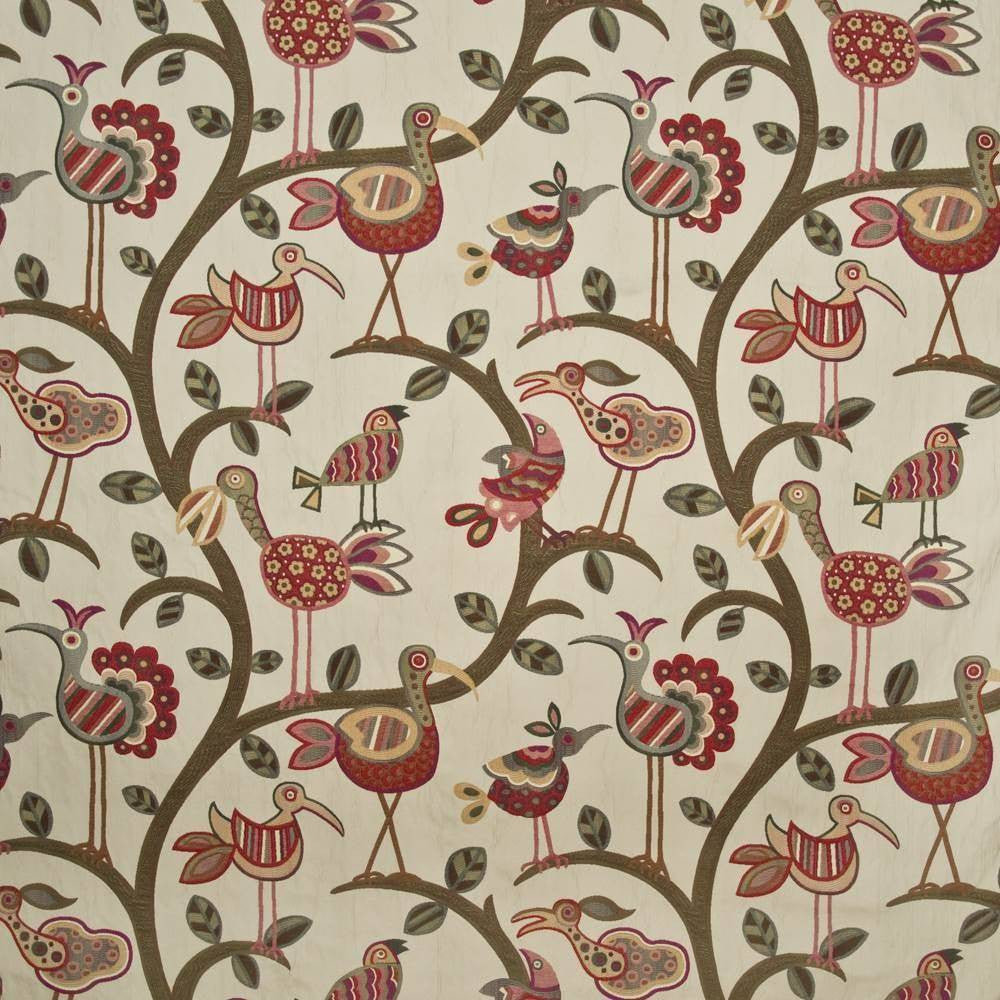 Tweet Tweet Sunrise by Kasmir Fabric 1397 CHINA 30,000 Wyzenbeek Double Rubs H: 28 4/8 inches, V:27 inches 58 - 59 - Fabric Carolina - Kasmir