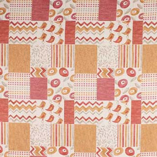 Tweetle Pink 7270811002 by Carole Fabric Exclusive Cosmopolitan 53% Viscose, 47% Polyester Turkey H: 16 1/2"V, 13 3/4"H  54" Minimum (See sample for specifics) - Fabric Carolina - Carole Exclusive