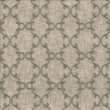 Twirl Silver by Kasmir Fabric 5108 100% Polyester CHINA Not Tested H: 6 inches, V: 6 inches 58 - 60 - Fabric Carolina - Kasmir