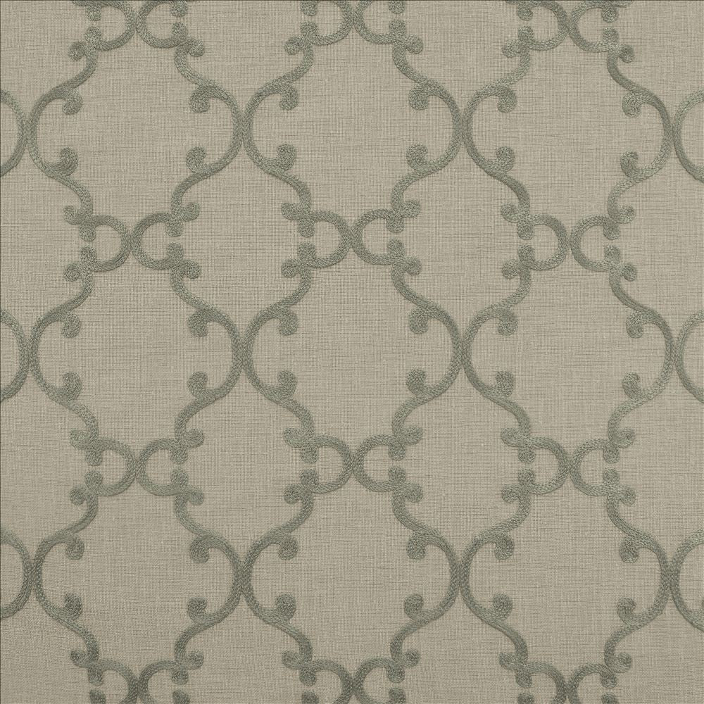 Twirl Silver by Kasmir Fabric 5108 100% Polyester
 CHINA Not Tested </p><p>Repeat: Horizontal: 6 inches and Vertical: 6 inches 56 - Fabric Carolina -