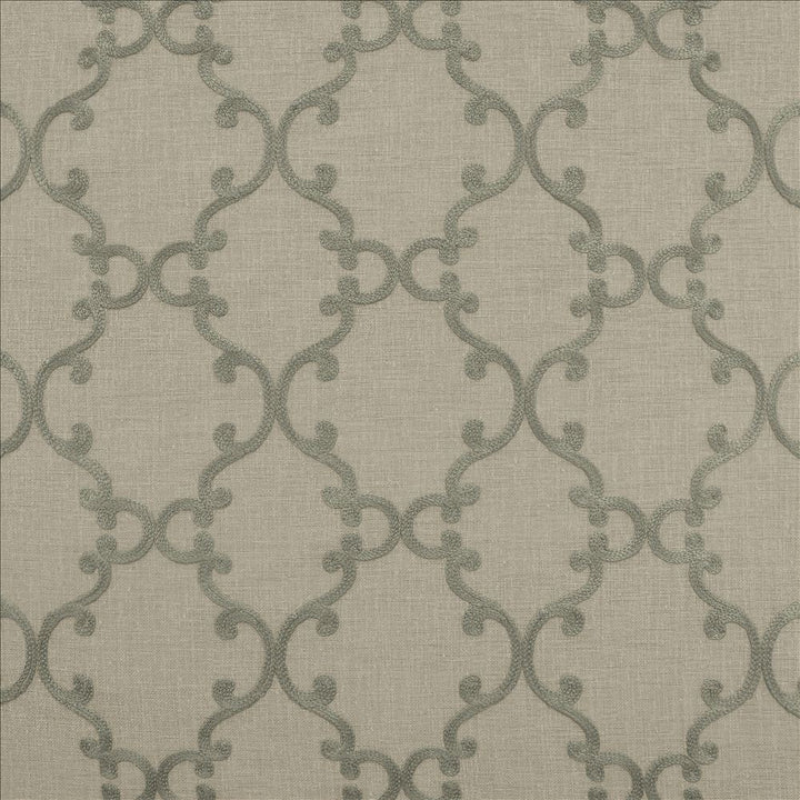 Twirl Silver by Kasmir Fabric 5108 100% Polyester
 CHINA Not Tested </p><p>Repeat: Horizontal: 6 inches and Vertical: 6 inches 56 - Fabric Carolina -