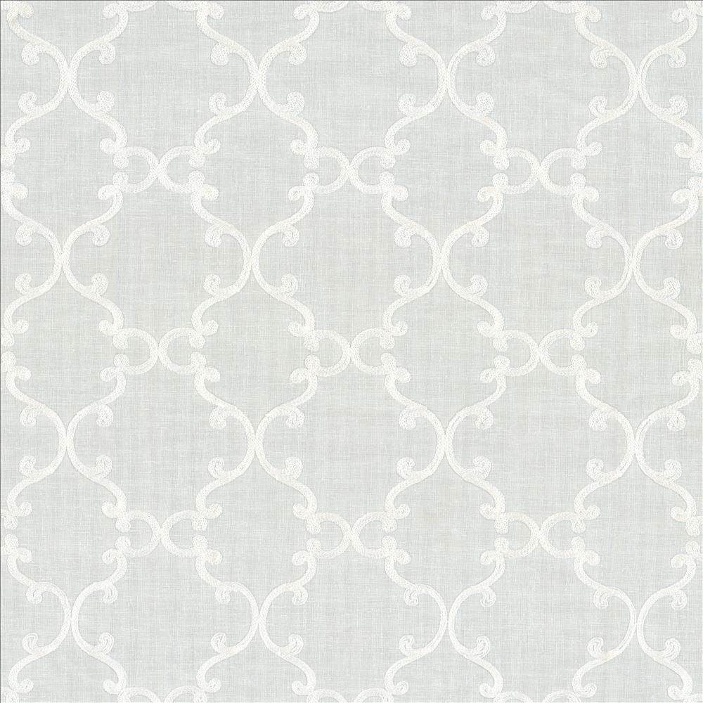 Twirl White by Kasmir Fabric 5108 100% Polyester
 CHINA </p><p>Repeat: Horizontal: 6 inches and Vertical: 6 inches 56 - 60 - Fabric Carolina -