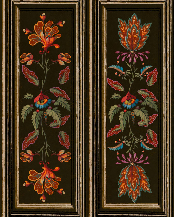 TYROLEAN PANEL Black Wallpaper (WP20700) by Mind The Gap | WP20700 | TYROL APRES-SKI HOME COLLECTION | 3 rolls x 20.5 x 118.1 in | 0.52m / 20.5in | 3m / 118in | 4.65mp | 72cm / 28.4in | Black, Blue, Green, Red | Textured Matte | Paste the wall | 3-rolls in a box | Fabric Carolina | https://www.fabriccarolina.com/