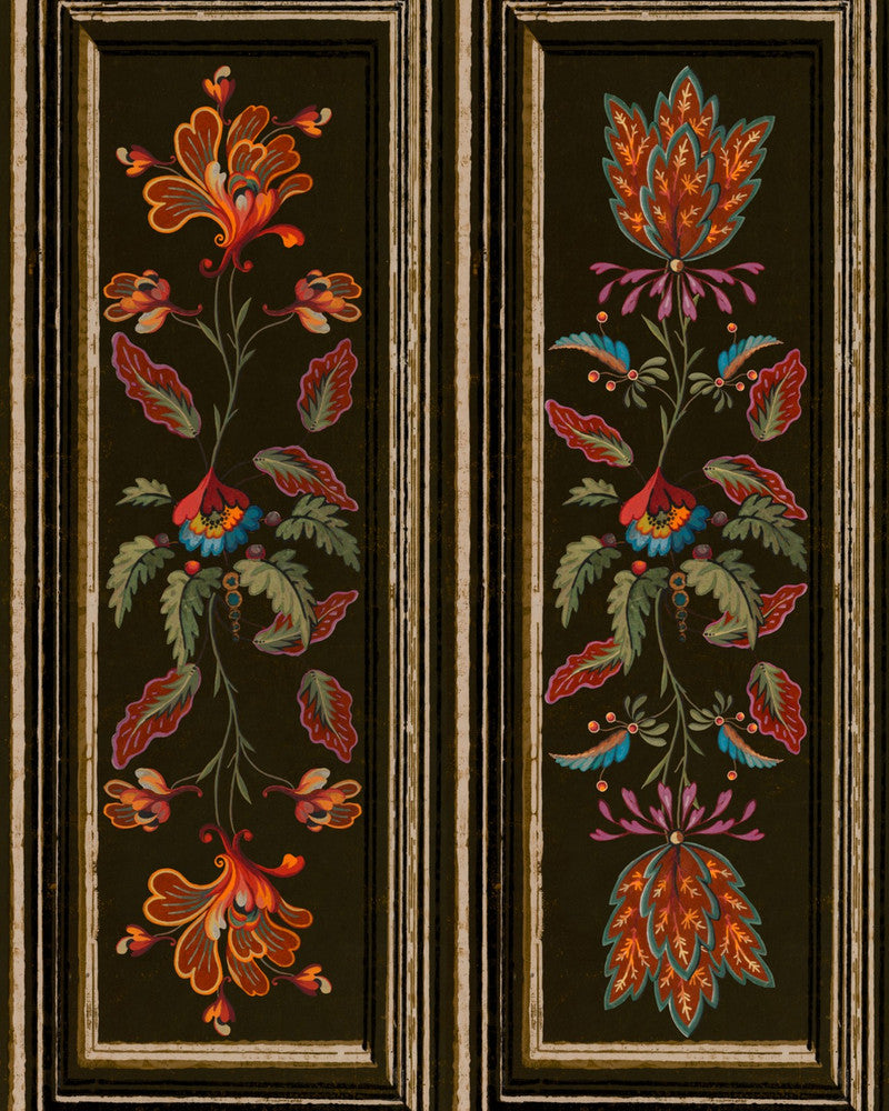 TYROLEAN PANEL Black Wallpaper (WP20700) by Mind The Gap | WP20700 | TYROL APRES-SKI HOME COLLECTION | 3 rolls x 20.5 x 118.1 in | 0.52m / 20.5in | 3m / 118in | 4.65mp | 72cm / 28.4in | Black, Blue, Green, Red | Textured Matte | Paste the wall | 3-rolls in a box | Fabric Carolina | https://www.fabriccarolina.com/