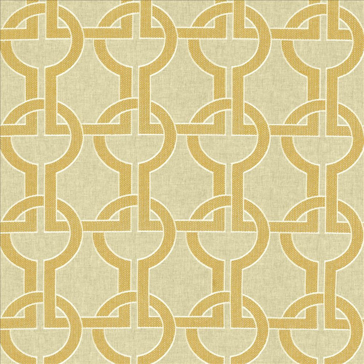 Union Station Gold by Kasmir Fabric 1450 70% Polyester
30% Linen
 INDIA </p><p>Repeat: Horizontal: 8 6/8 inches and Vertical: 9 1/8 inches 54 - Fabric Carolina -