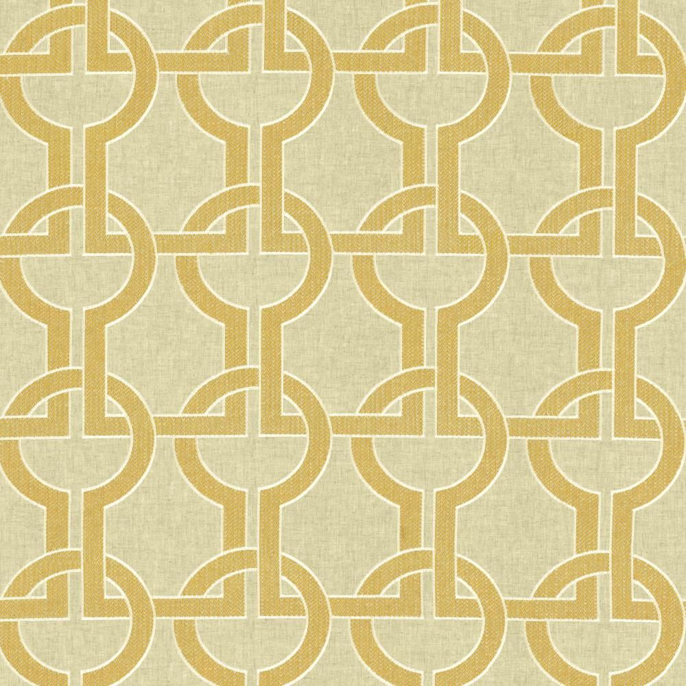 Union Station Gold by Kasmir Fabric 1450 70% Polyester
30% Linen
 INDIA </p><p>Repeat: Horizontal: 8 6/8 inches and Vertical: 9 1/8 inches 53 - Fabric Carolina -
