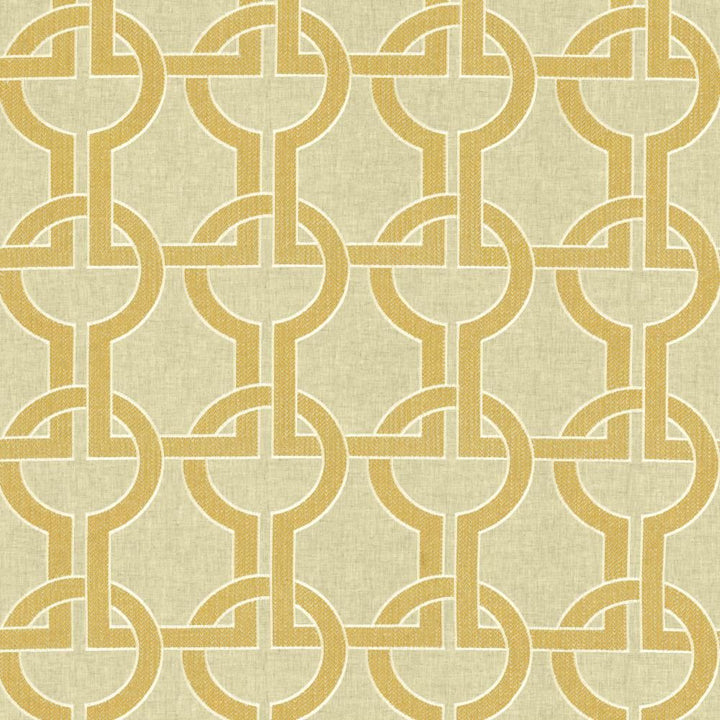 Union Station Gold by Kasmir Fabric 1450 70% Polyester
30% Linen
 INDIA </p><p>Repeat: Horizontal: 8 6/8 inches and Vertical: 9 1/8 inches 53 - Fabric Carolina -