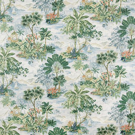 Smooth Sailing Blue Green by Carole Designer Fabric
