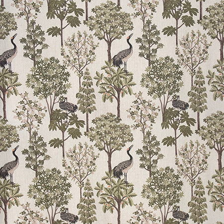 Bird Sighting Green by Carole Designer Fabric