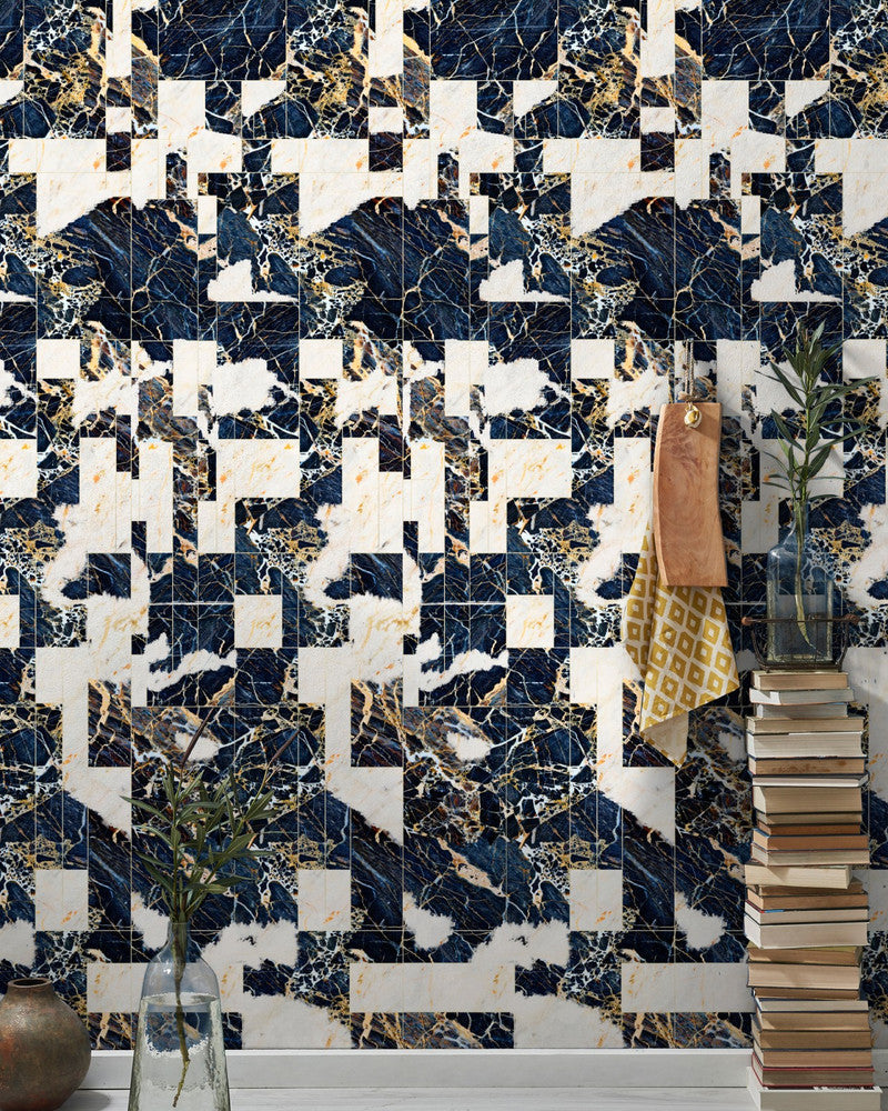 Tribeca Wallpaper by Mind the Gap Designer Wallpaper THE WALLPAPER COLLECTABLES Satin Matte Made in Europe Paste the wall 3 rolls x 20.5 x 3.25 yards - Swanky Fabrics -