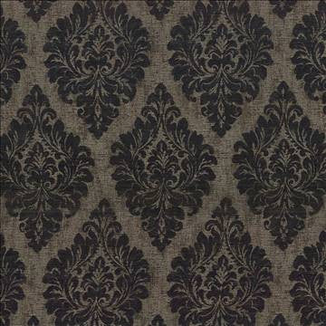 Valentino Damask Black Walnut by Kasmir Fabric 8004 59% Viscose 23% Cotton 18% Polyester ITALY 12,000 Martindale Cycles H: 27 5/8 inches, V: 26 7/8 inches 54 - 55 - Fabric Carolina - Kasmir